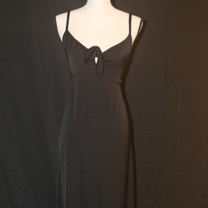 New Express tie front satin midi slip dress Size L